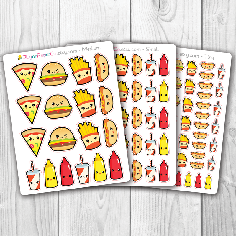 Kawaii Junk Food Stickers