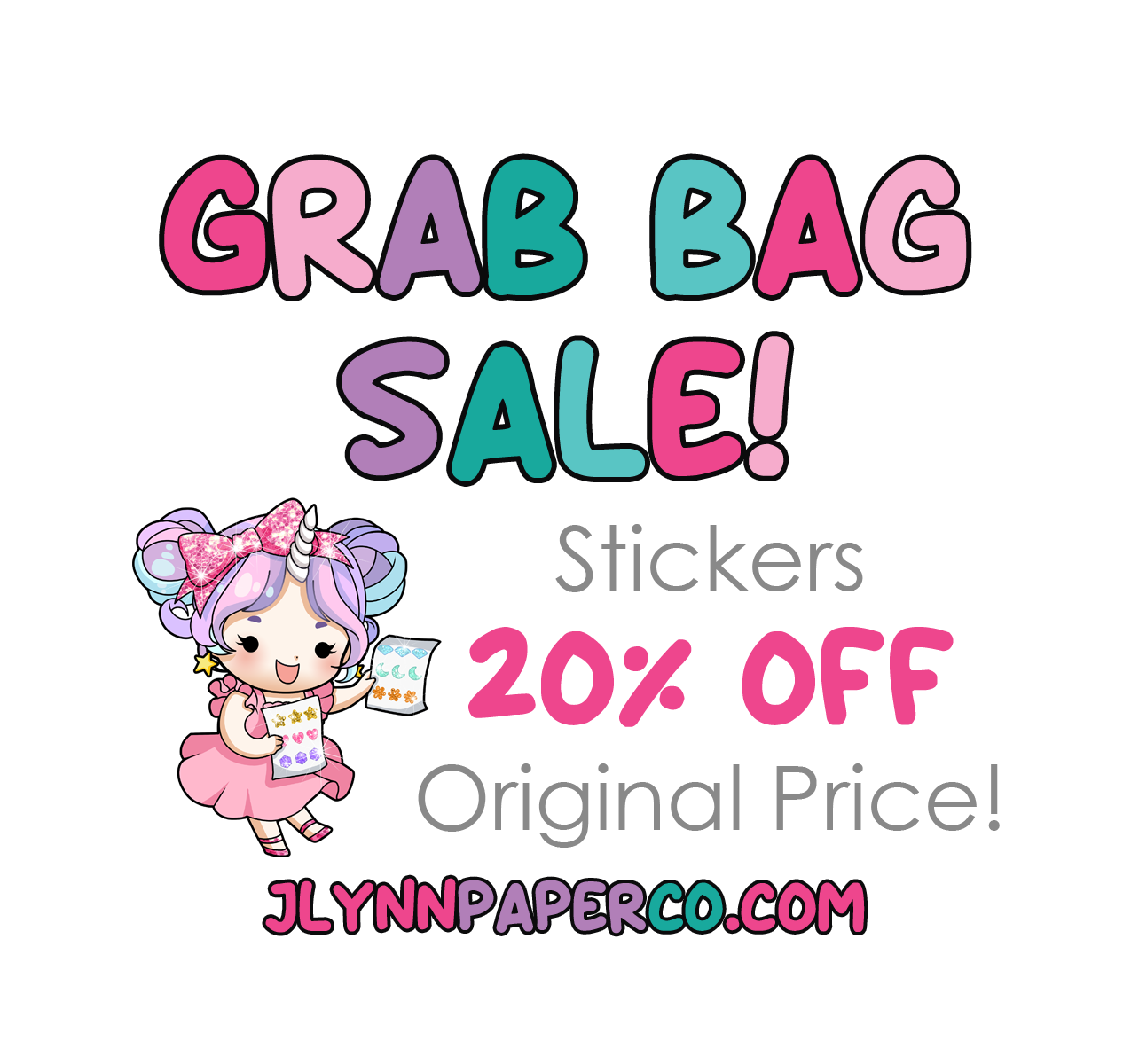 Grab Sticker Message Sticker Grab Bag – JLynnPaperCo