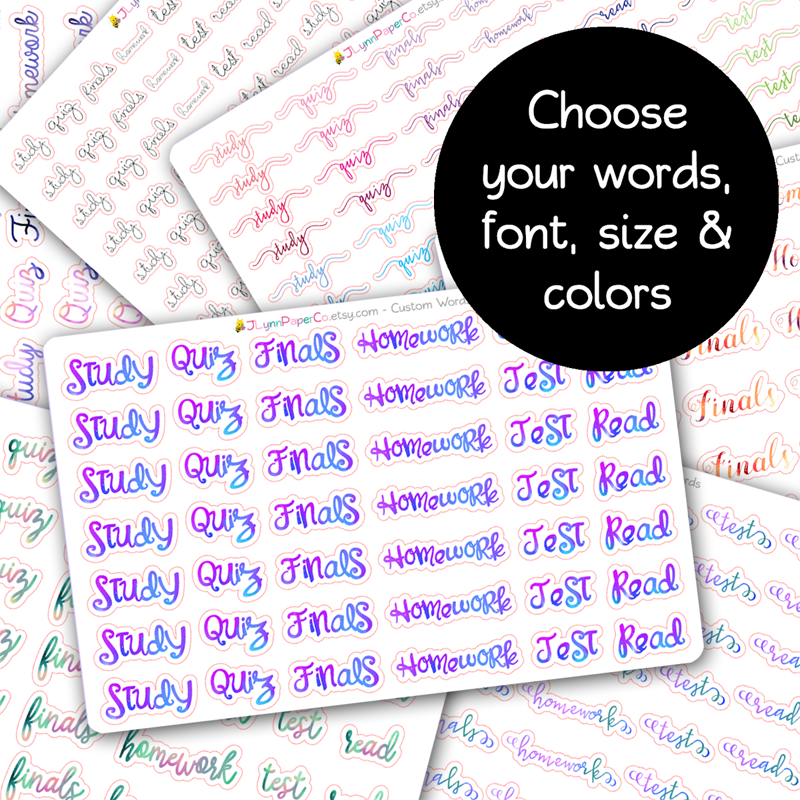 Script Word Stickers