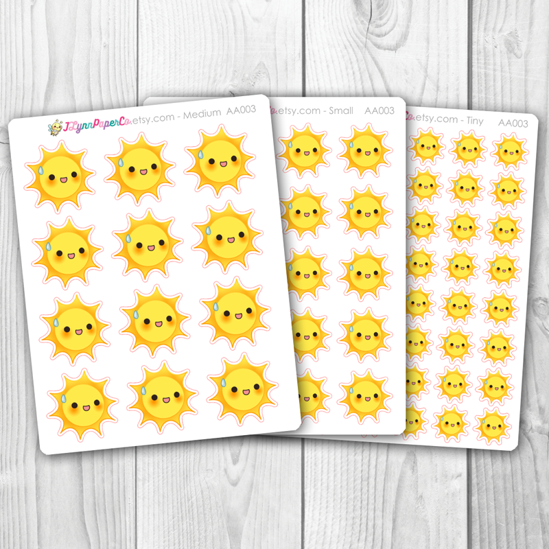 Sunny Day Essentials Sticker Sheet – Paper Sutekka Stationery ペーパーステッカー