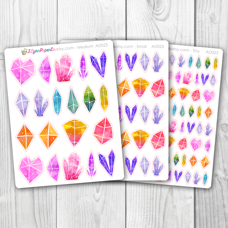 Pastel Crystal Stickers