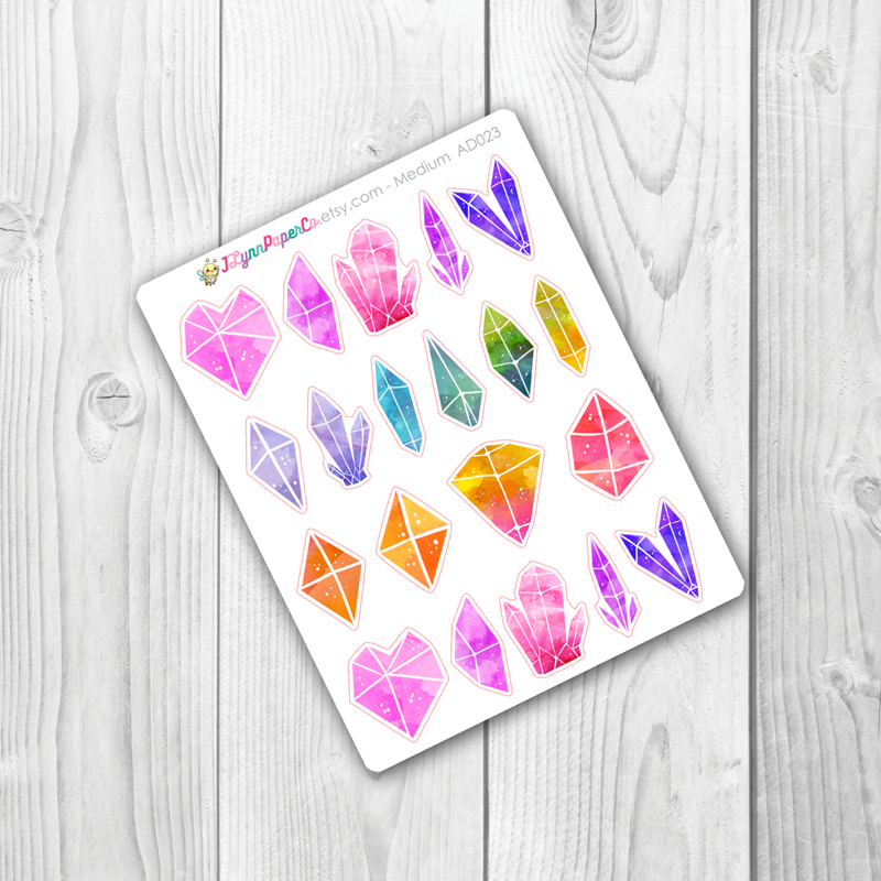 Pastel Crystal Stickers