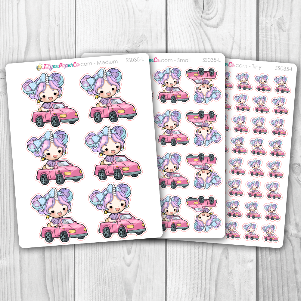 Starshine Driving Character Stickers | SS035 – JLynnPaperCo